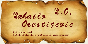 Mahailo Orestijević vizit kartica
